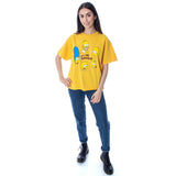 The Simpsons Womens' Circle Pose Mineral Wash Skimmer T-Shirt