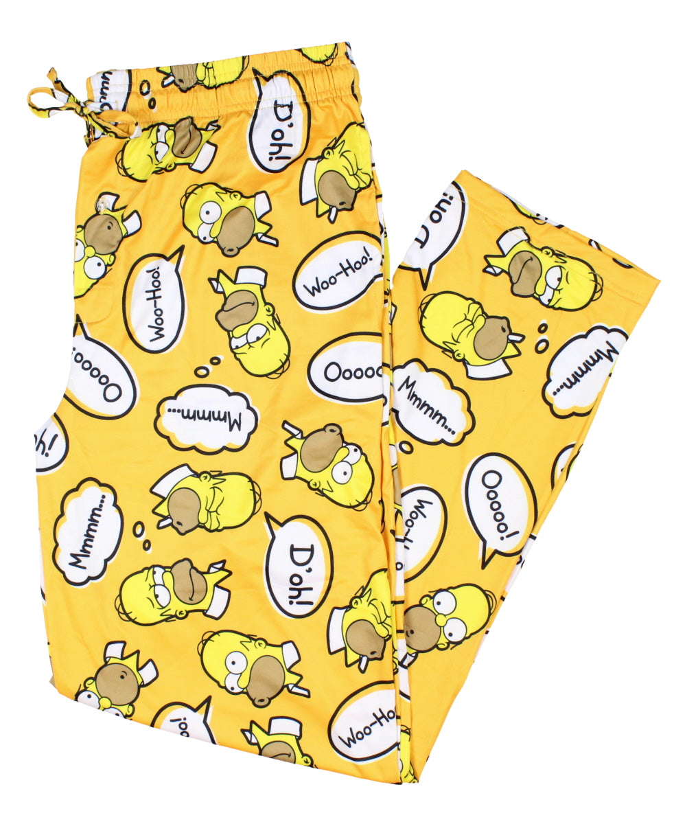 The Simpsons Men's Homer Simpson Bubble Thoughts Sleep Pajama Pants