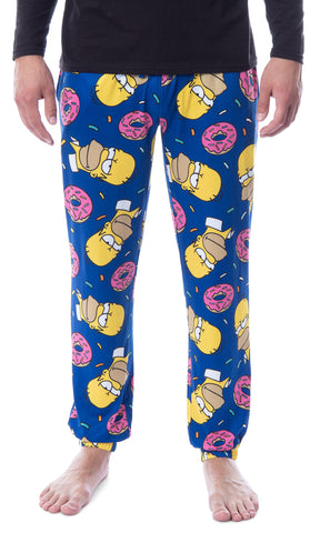 The Simpsons Mens' Homer Sprinkles Donuts Sleep Pajama Jogger Pants