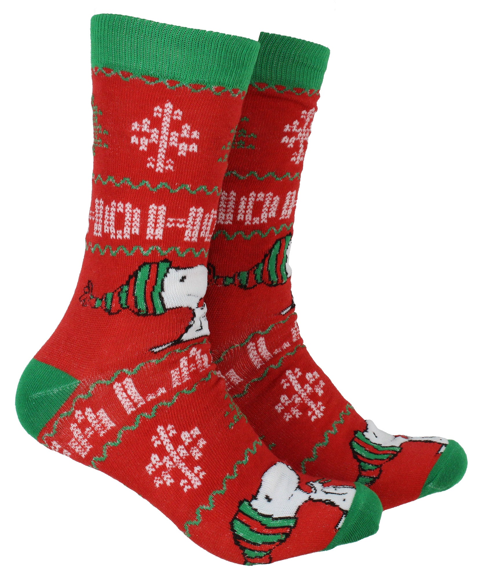 Peanuts Snoopy Holiday 2 Pack Adult Crew Socks