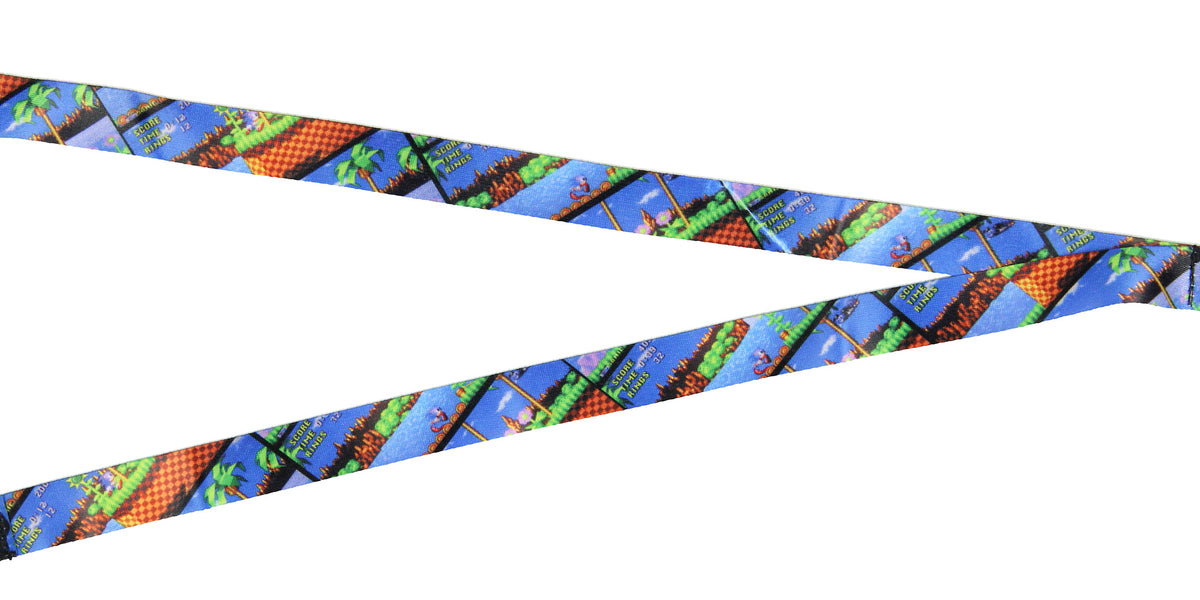 Sonic The Hedgehog Lanyard ID Badge Holder w/ Charm and Sticker
