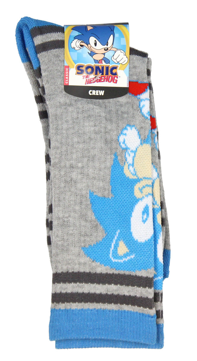 Sega Sonic The Hedgehog Supersonic Speed Novelty Crew Socks Two Pack