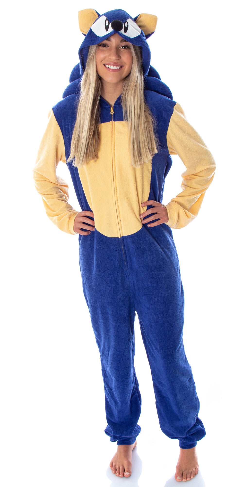 Sonic The Hedgehog Men's Character Costume Union Suit Pajama Outfit