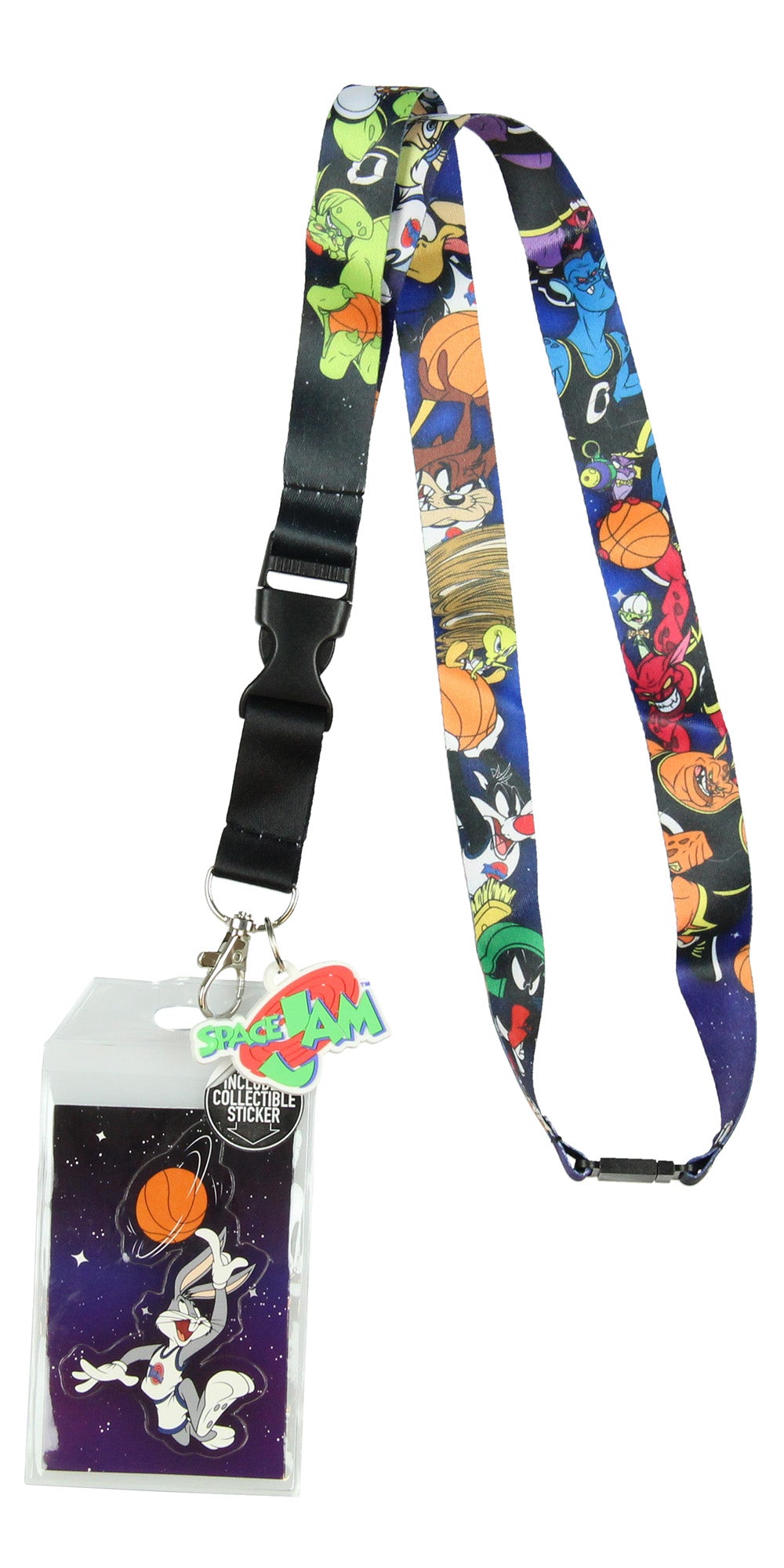 Space Jam Character Lanyard ID Holder With Mask Charm And Sticker