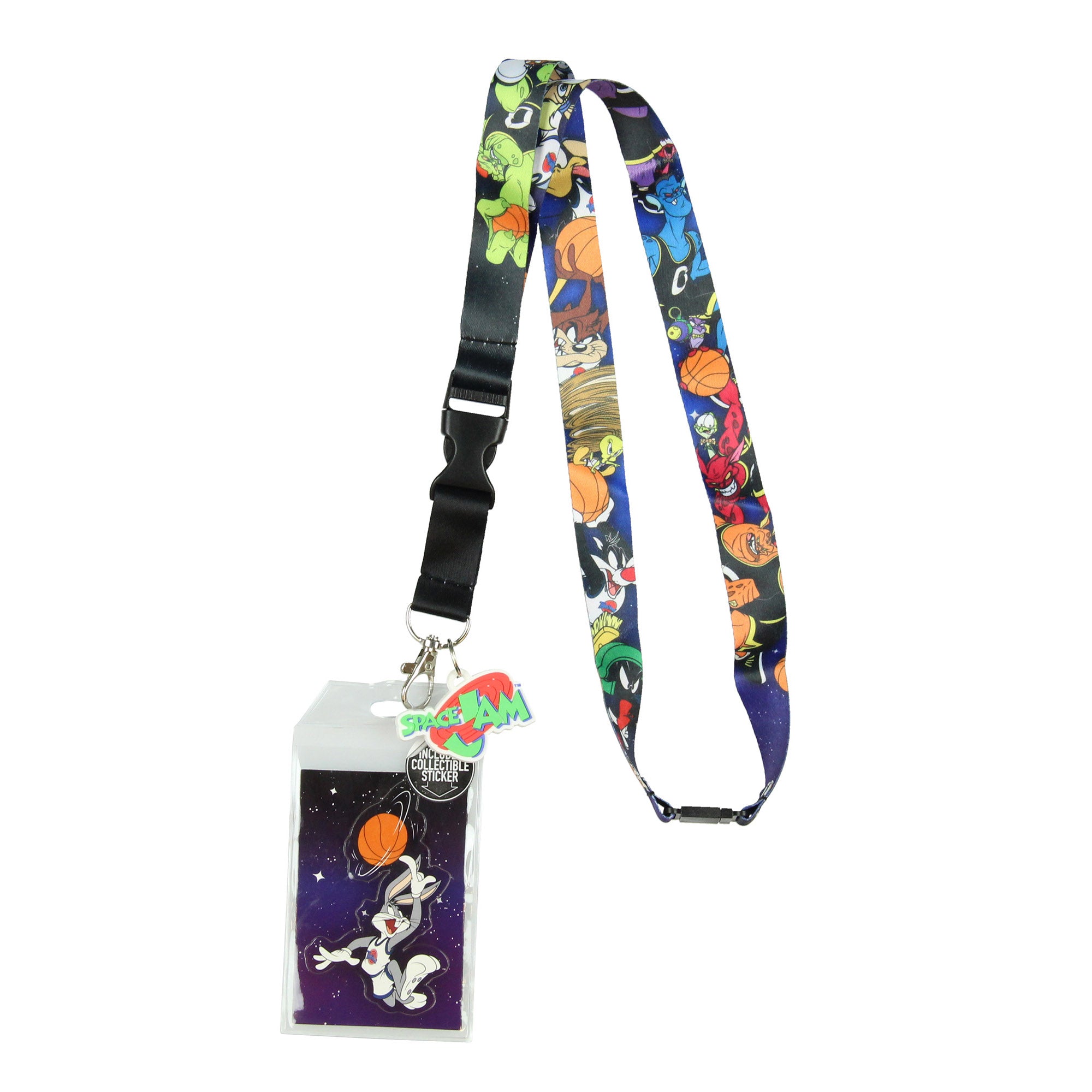 Space Jam Character Lanyard ID Holder With Mask Charm And Sticker