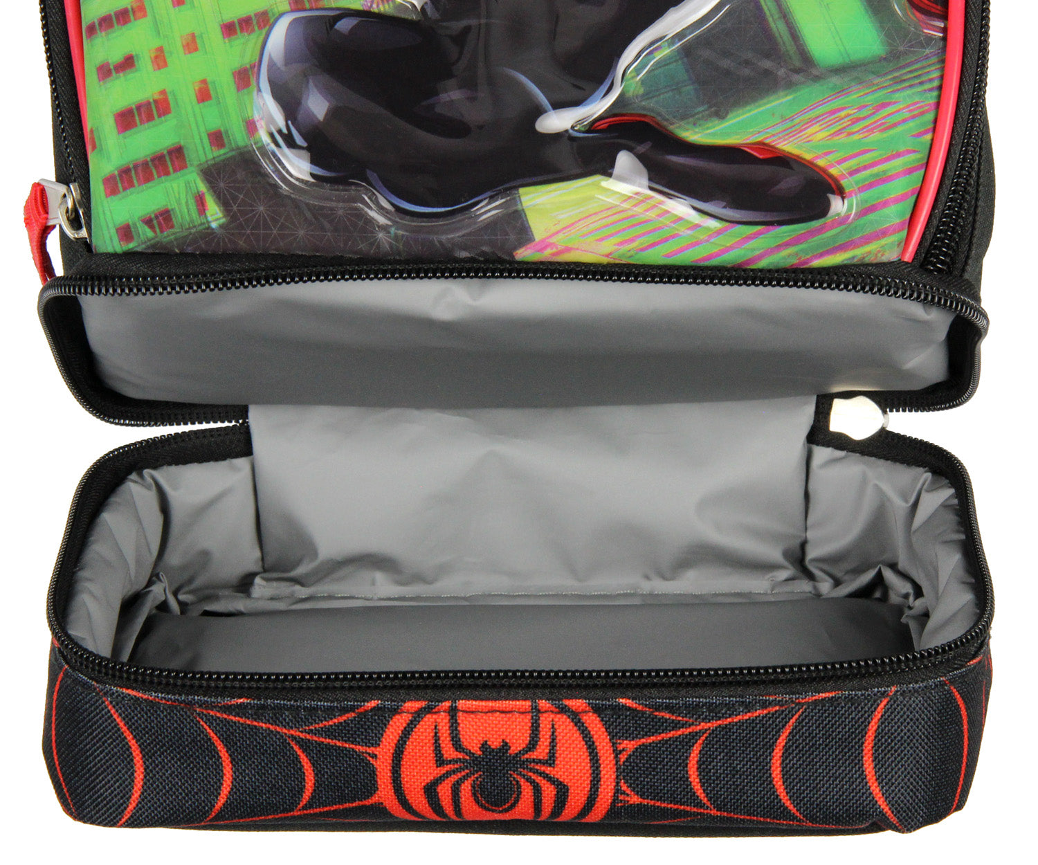 Marvel Spider-Man Comic Superhero Dual Compartment Soft Lunch Kit 10"