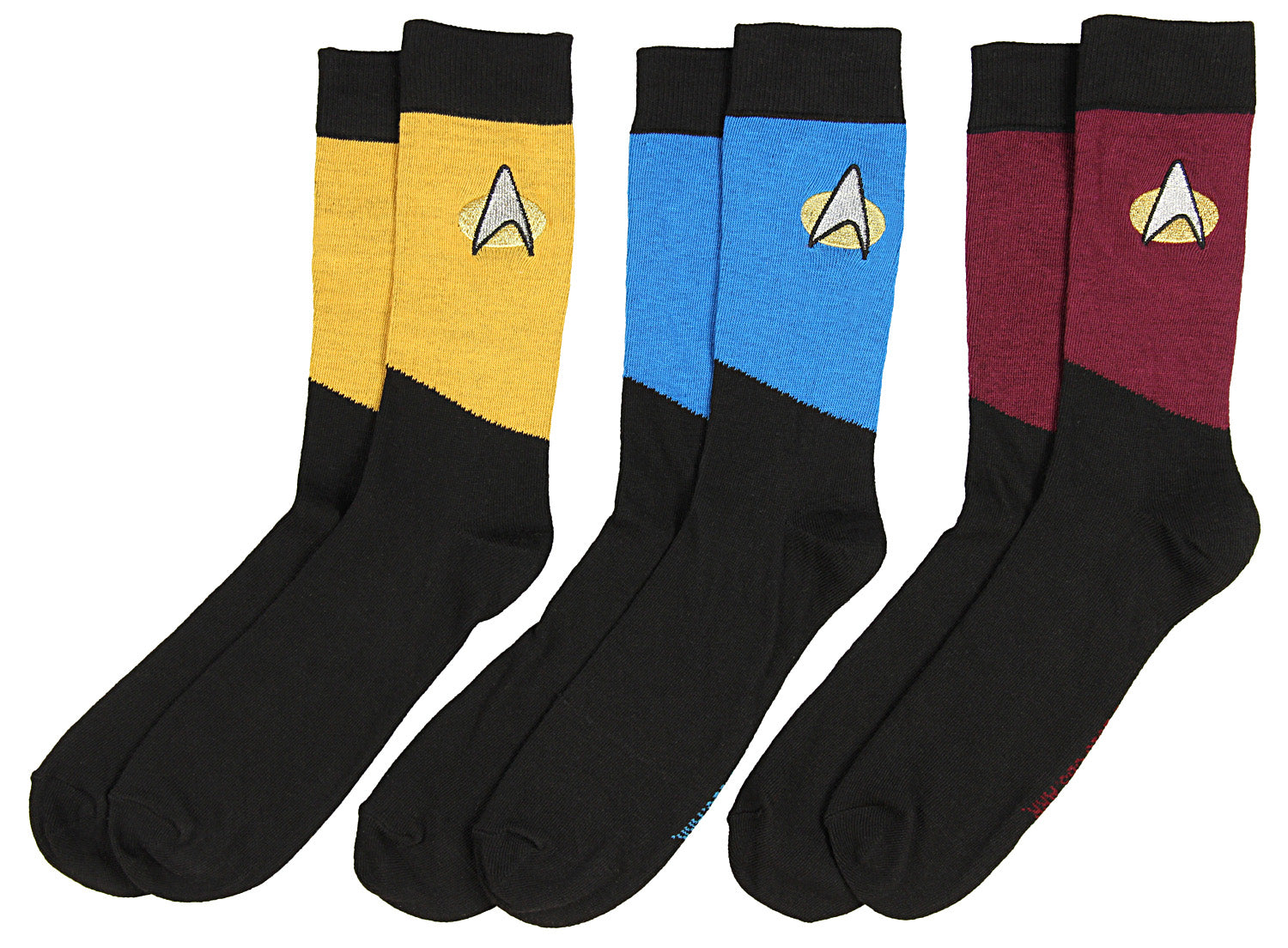 Star Trek The Next Generation Uniform Adult Crew Socks