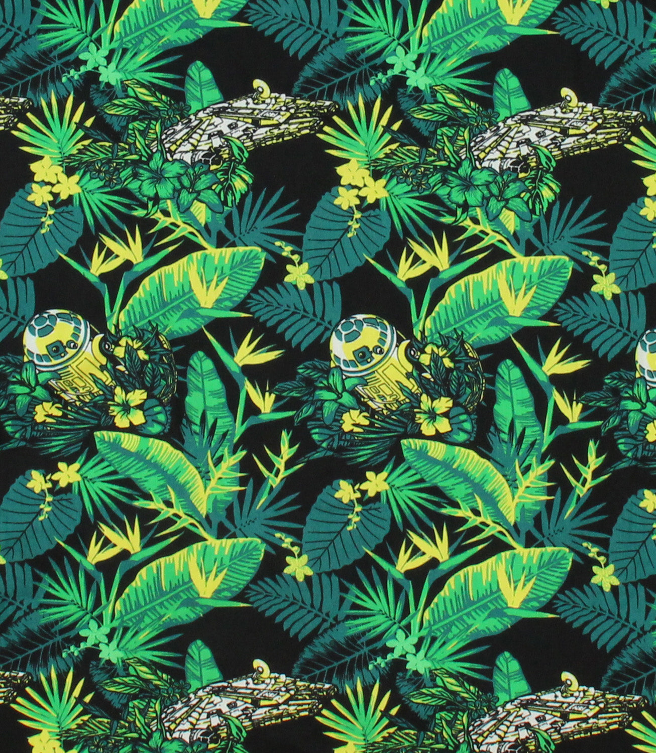Star Wars Men's Millennium Falcon And R2-D2 Hawaiian Shirt Adult