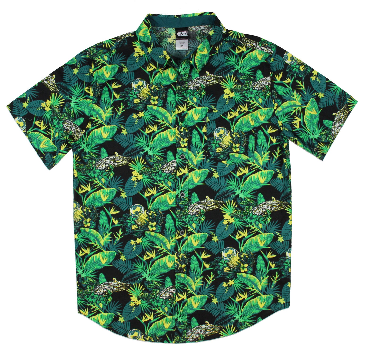 Star Wars Men's Millennium Falcon And R2-D2 Hawaiian Shirt Adult