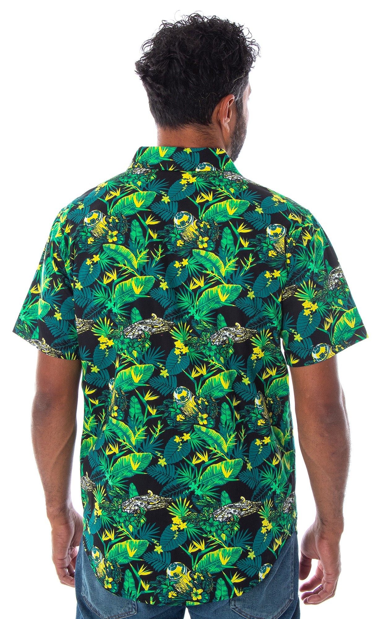 Star Wars Men's Millennium Falcon And R2-D2 Hawaiian Shirt Adult