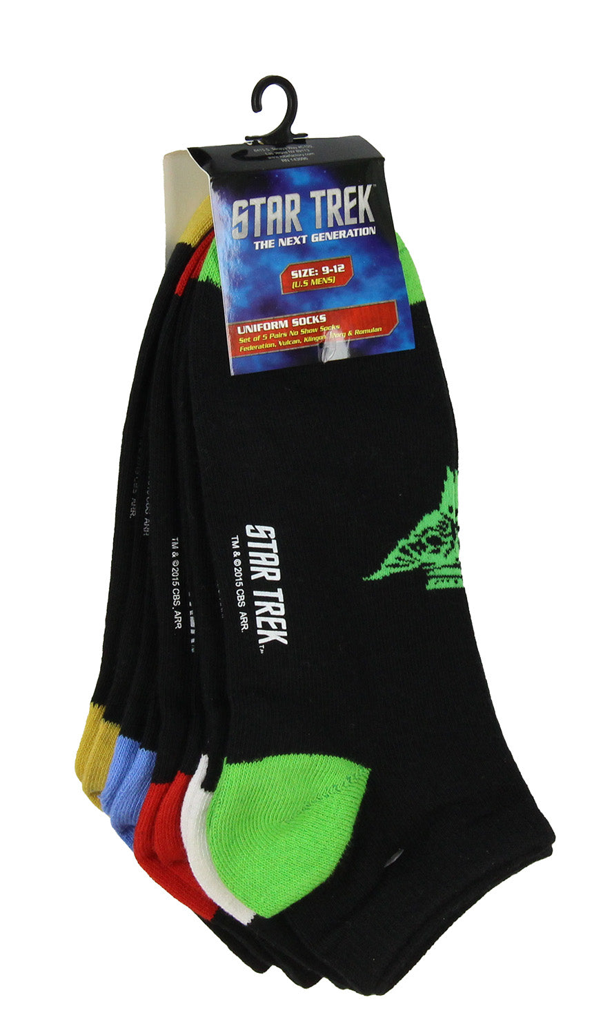 Star Trek Next Generation Races Multi Pack Mens No Show Socks 5 Pack