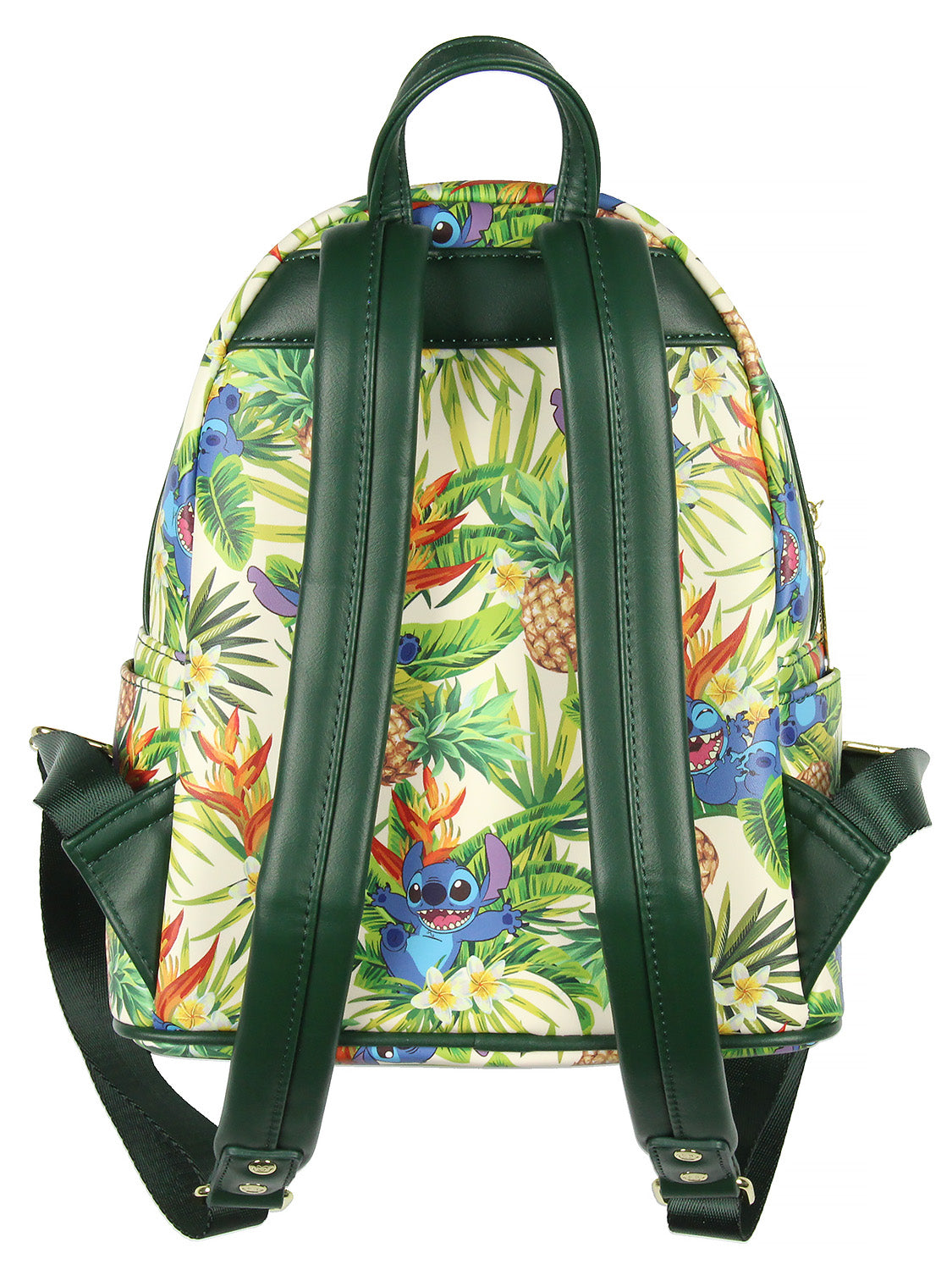 Loungefly Disney Lilo & Stitch Hawaiian Pineapple All Over Print Mini Backpack 11"