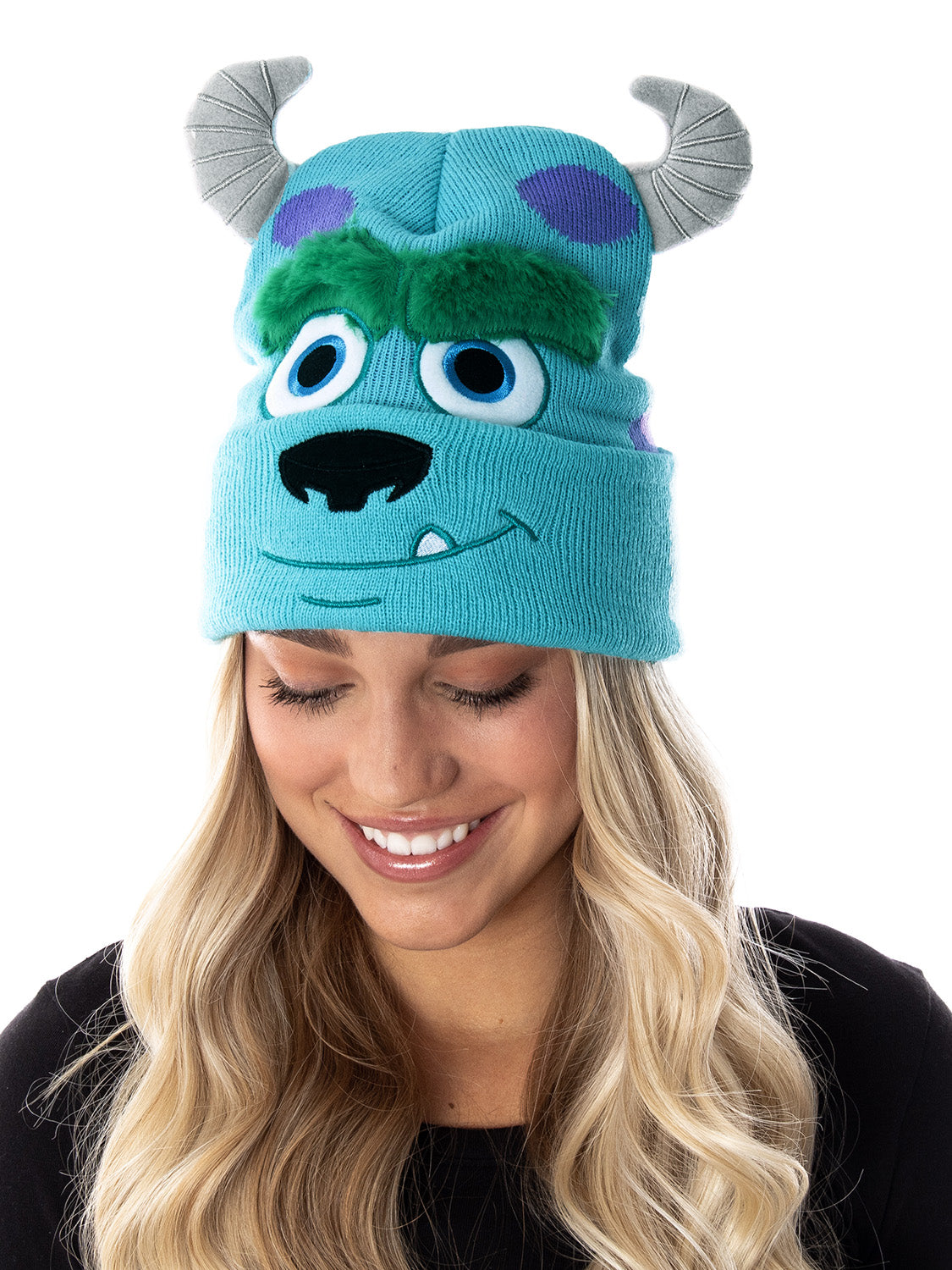 Disney Monsters Inc. Sulley Beanie Embroidered 3D Character Design Costume Hat