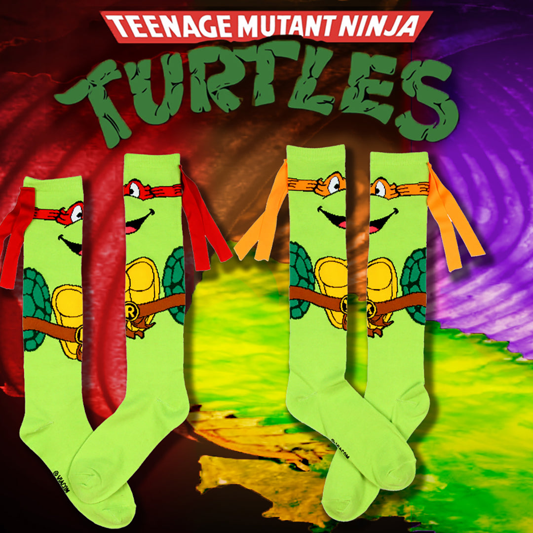 Teenage Mutant Ninja Turtles Character Mask Knee High Socks
