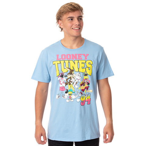 Looney Tunes Men's Characters In 90s Streetwear Graphic Design T-Shirt Adult