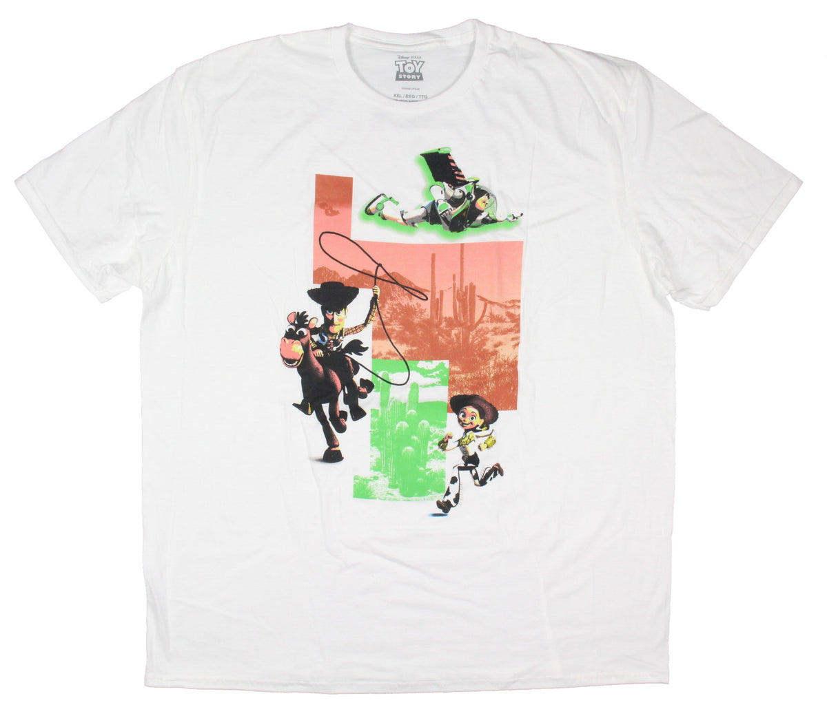 Disney Mens' Toy Story Buzz Lightyear Woody Jesse Desert T-Shirt