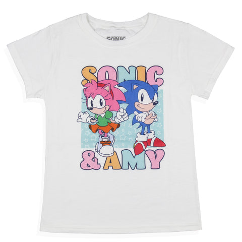 Sonic The Hedgehog Girls' Amy Rose And Sonic Youth Video Game T-Shirt
