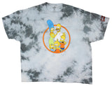 The Simpsons Men's Silly Family Picture Tie-Dye Adult Graphic T-Shirt