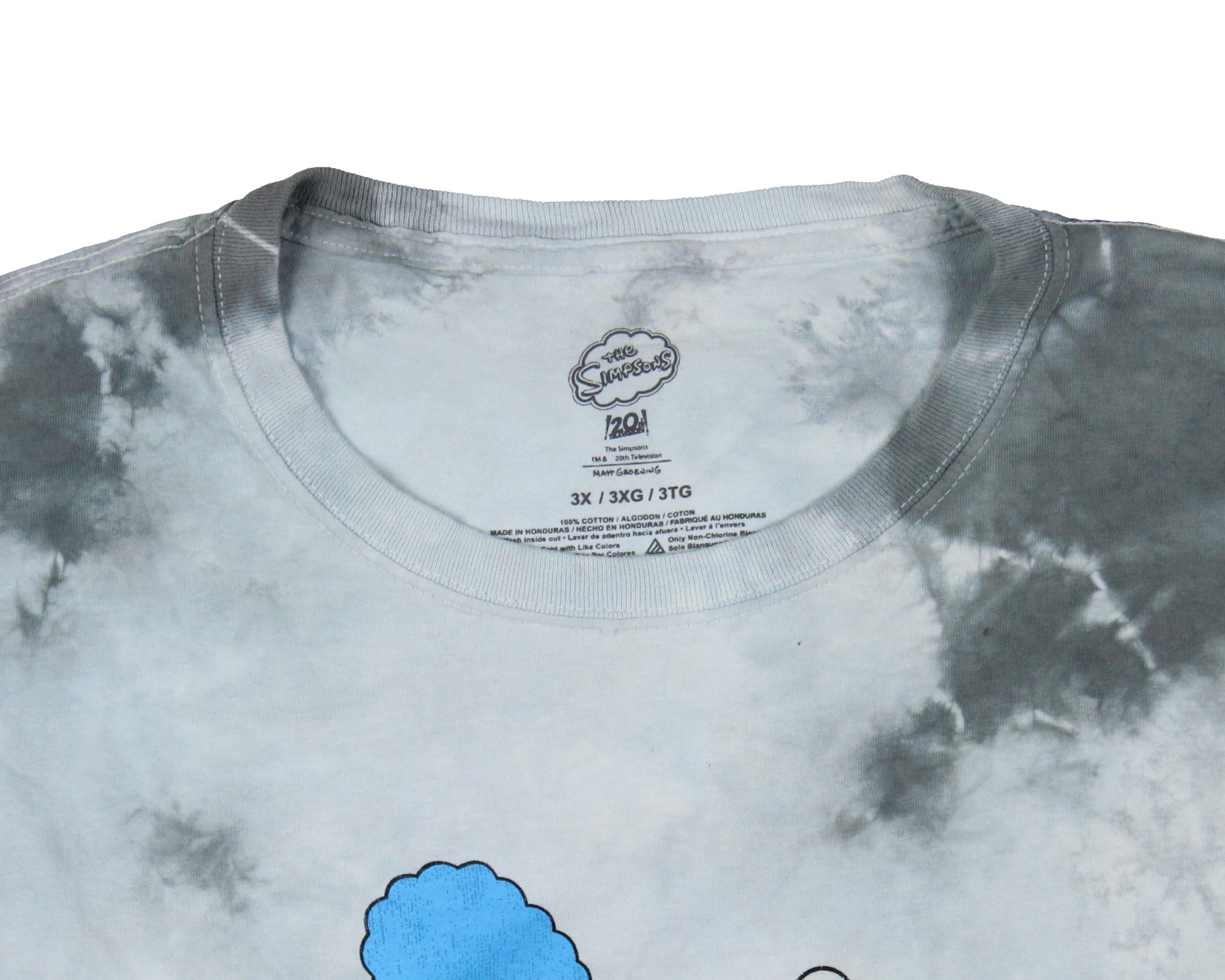 The Simpsons Men's Silly Family Picture Tie-Dye Adult Graphic T-Shirt