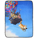 Disney UP Hang On Dug Micro Raschel Throw Blanket 46"x60" (116cm x 152cm)