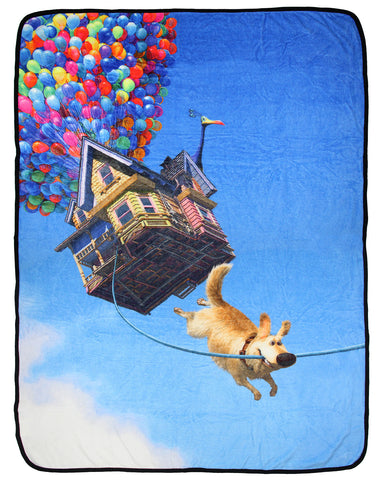 Disney UP Hang On Dug Micro Raschel Throw Blanket 46"x60" (116cm x 152cm)