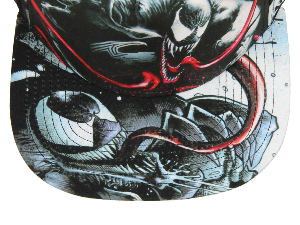 Marvel Comics Venom Sublimated All Over Print Snapback Hat Cap NEW