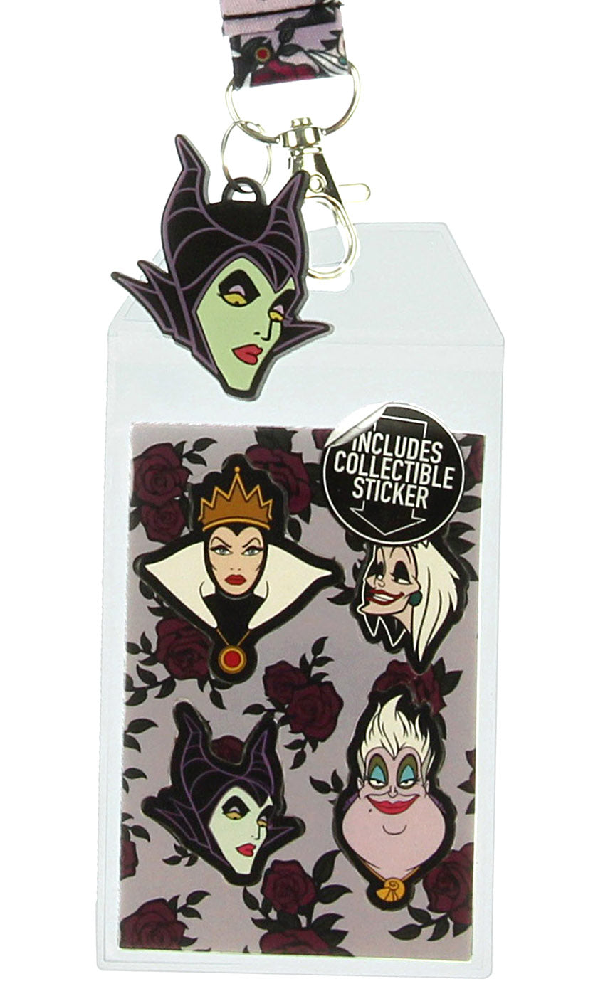 Disney Villains Breakaway Lanyard w/ID Badge Holder and Maleficent Charm