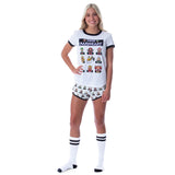 Super Mario Kart Women's Video Game 3 Piece Loungewear Pajama Set