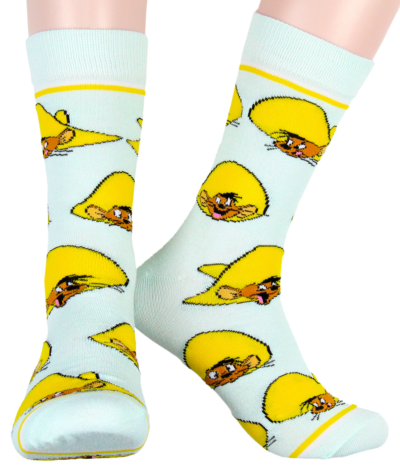 WB Looney Tunes Socks Allover Character Faces 5 Pair Men's Crew Socks
