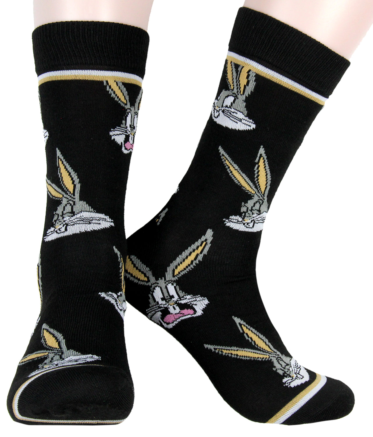 WB Looney Tunes Socks Allover Character Faces 5 Pair Men's Crew Socks