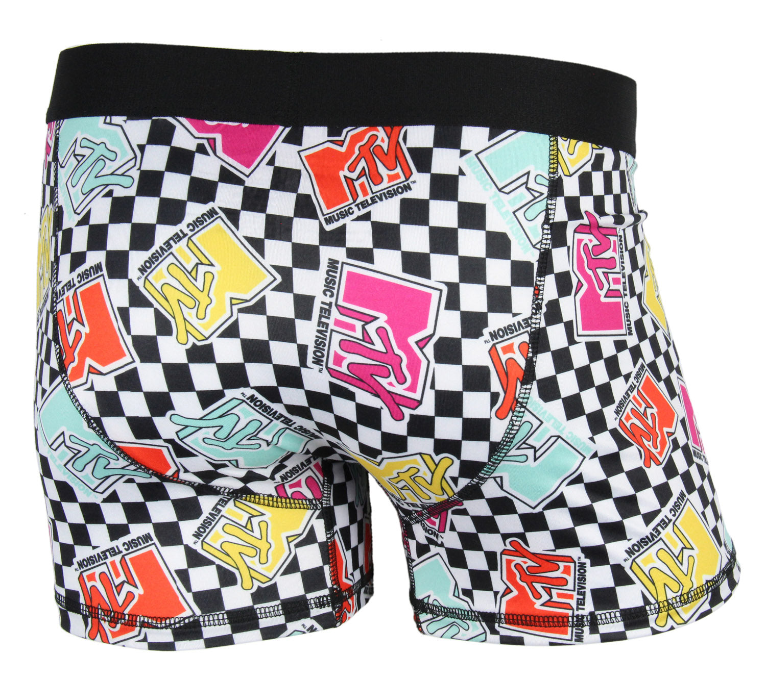 MTV Men's Music Television Allover Logo Adult Boxer Briefs Underwear