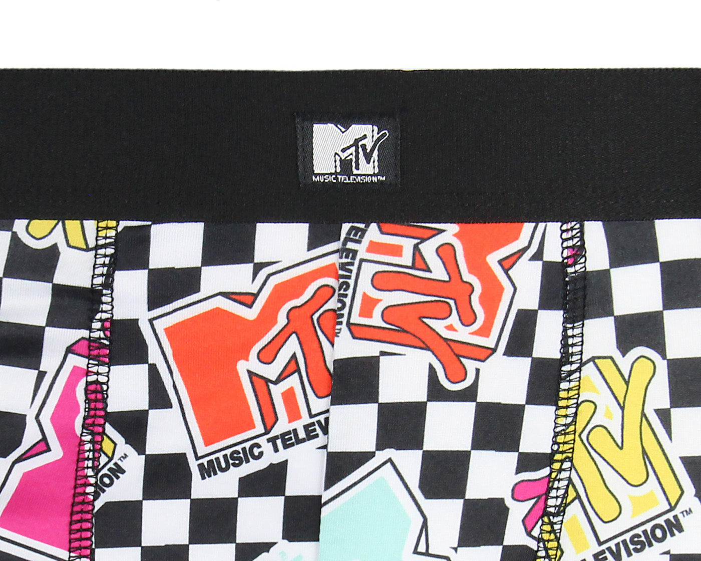 MTV Men's Music Television Allover Logo Adult Boxer Briefs Underwear