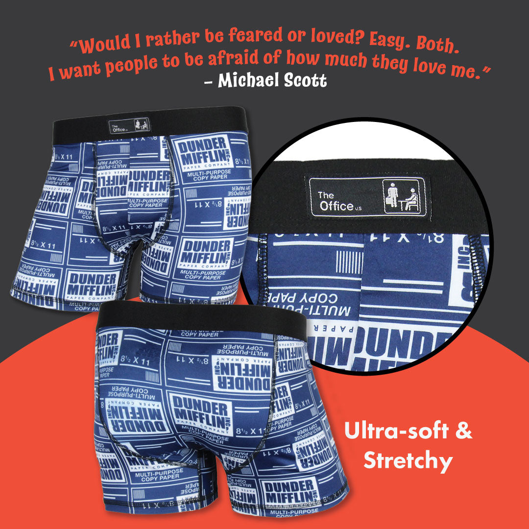 The Office Men's Dunder Mifflin Paper Inc. Company Boxer Briefs Underwear