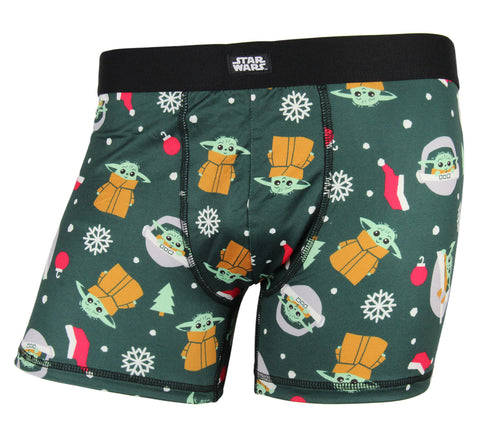 Star Wars The Mandalorian Men's Grogu Baby Yoda Christmas Boxer Briefs