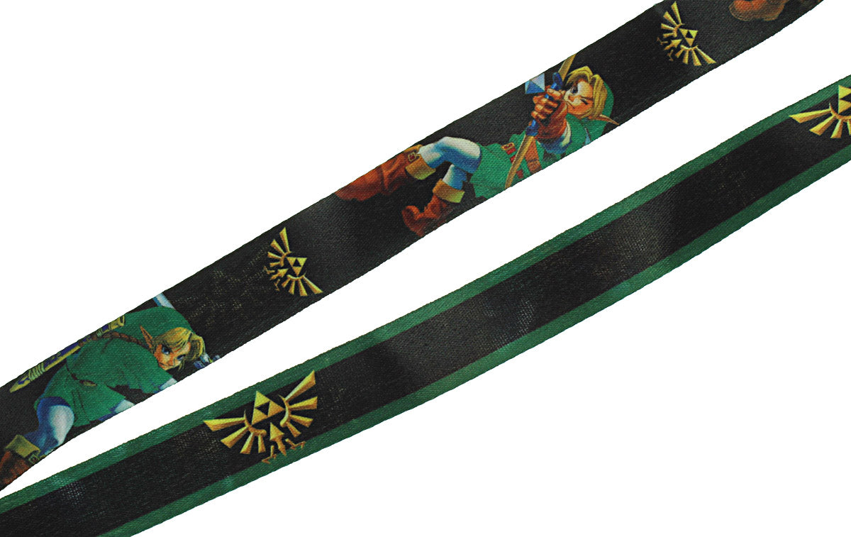 The Legend of Zelda Lanyard with 3D Shield Keychain and Clear ID Holder