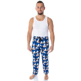 Sonic The Hedgehog Men's Allover Face Pattern Sleep Lounge Pajama Pants