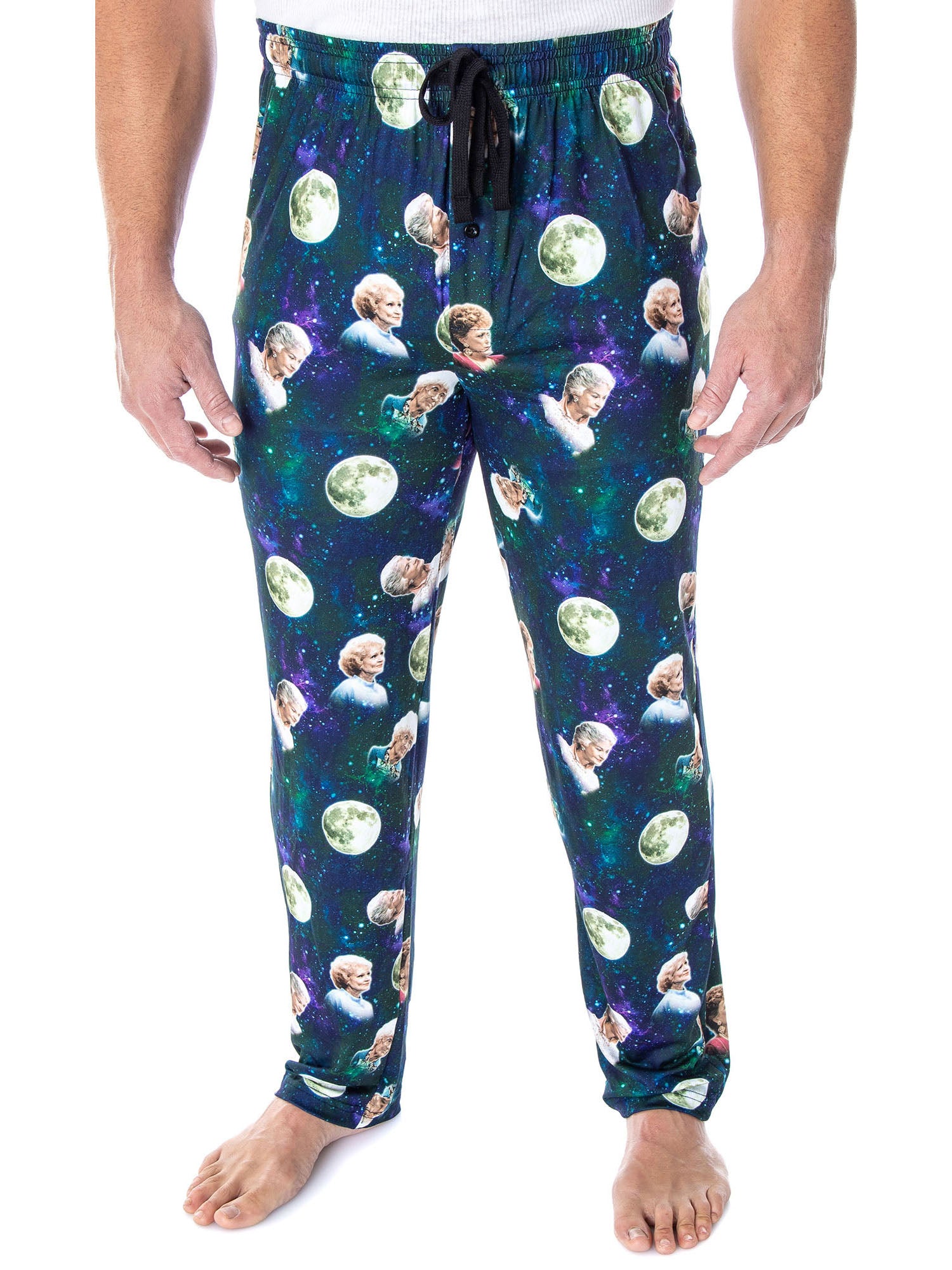 Golden Girls Men's 4 Character Moon Allover Sleep Lounge Pajama Pants