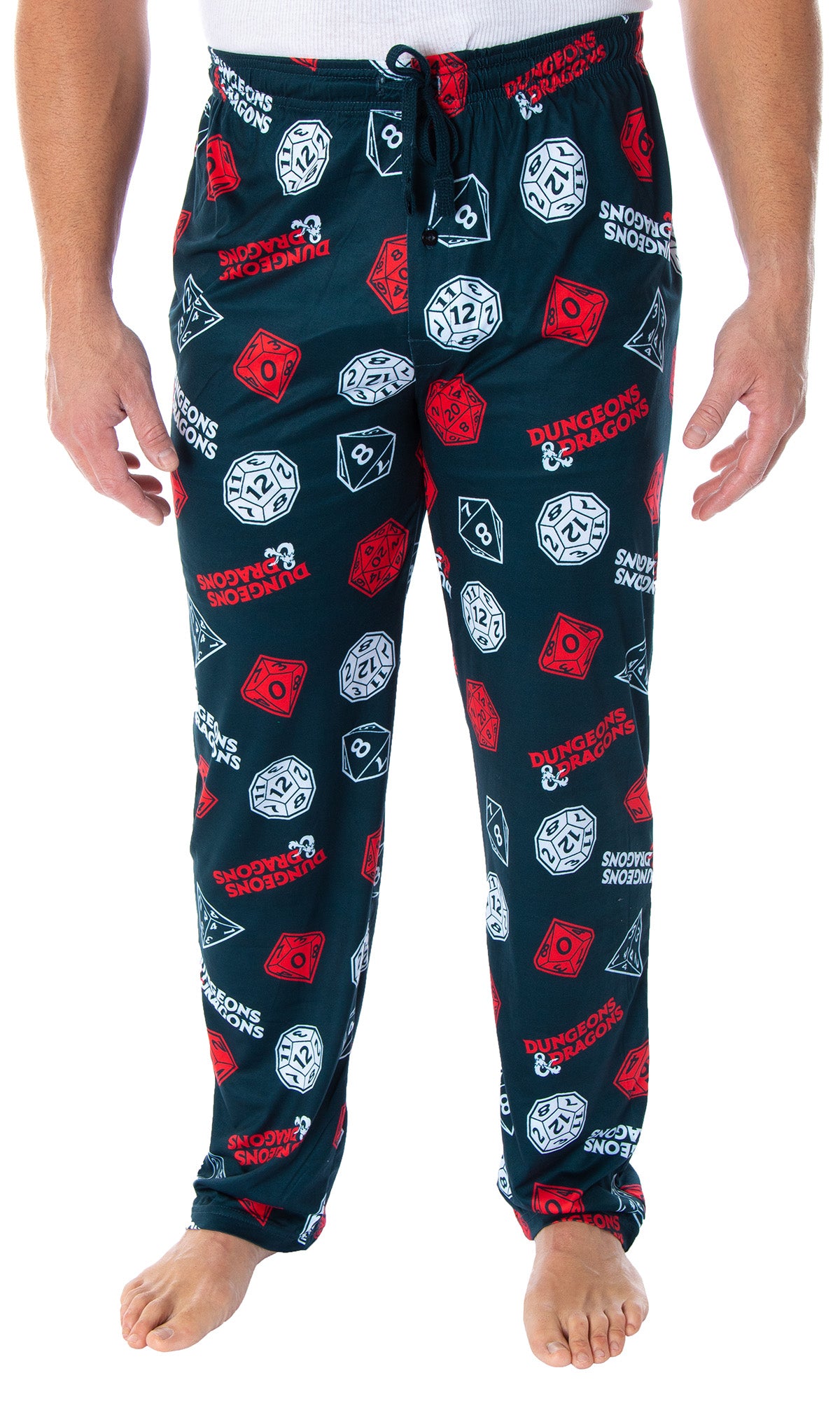 Dungeons and Dragon Men's Allover Game Dice Print Lounge Pajama Pants