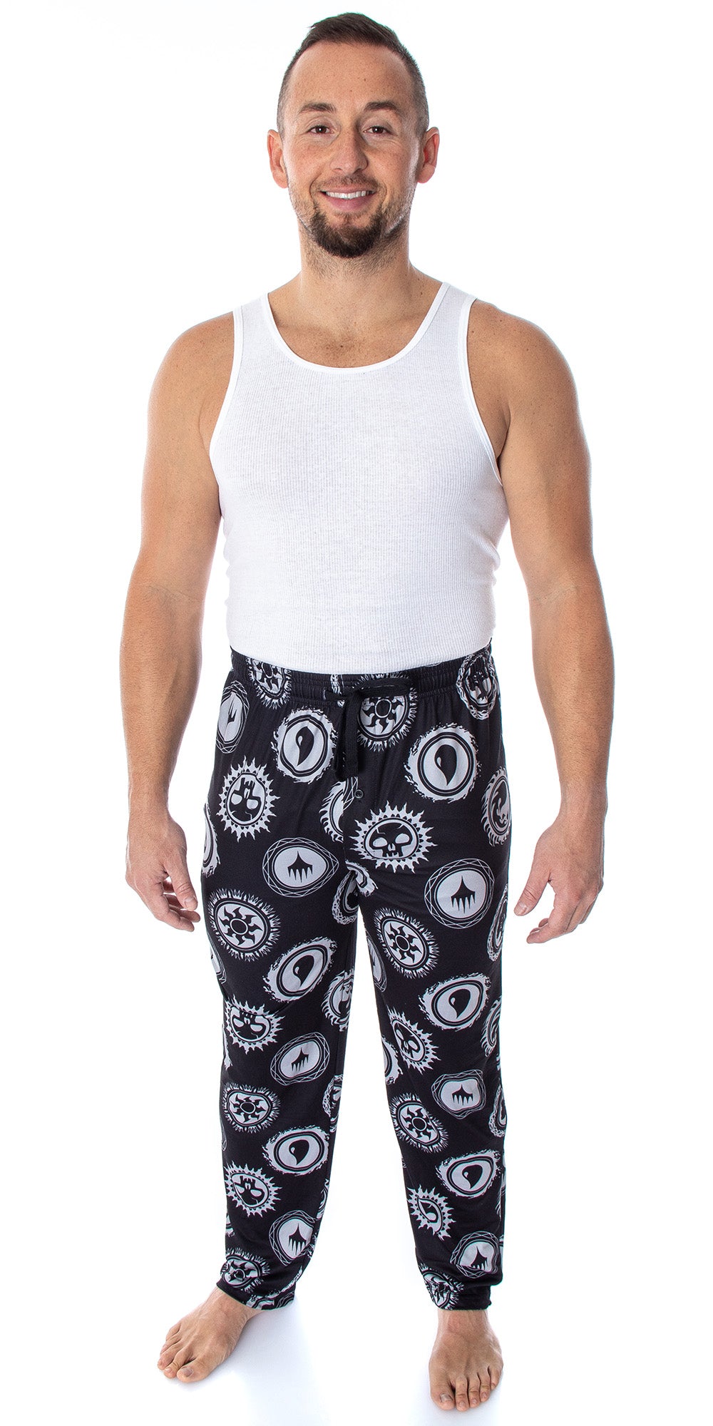 Magic The Gathering Men's Mana Color Logo Symbols Sleep Lounge Pajama Pants