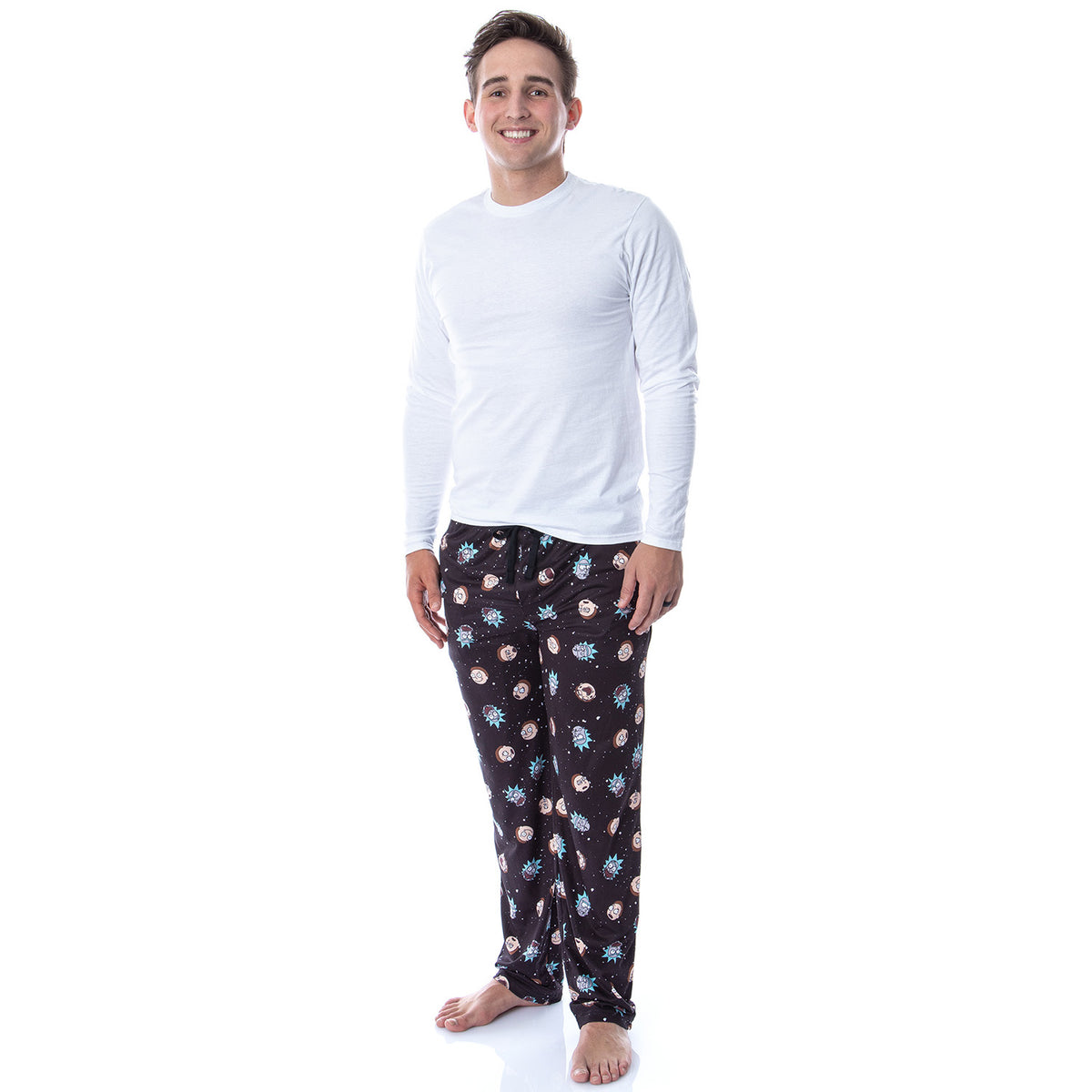 Rick and Morty Mens' Face Expressions Toss Print Pajama Sleep Lounge Pants