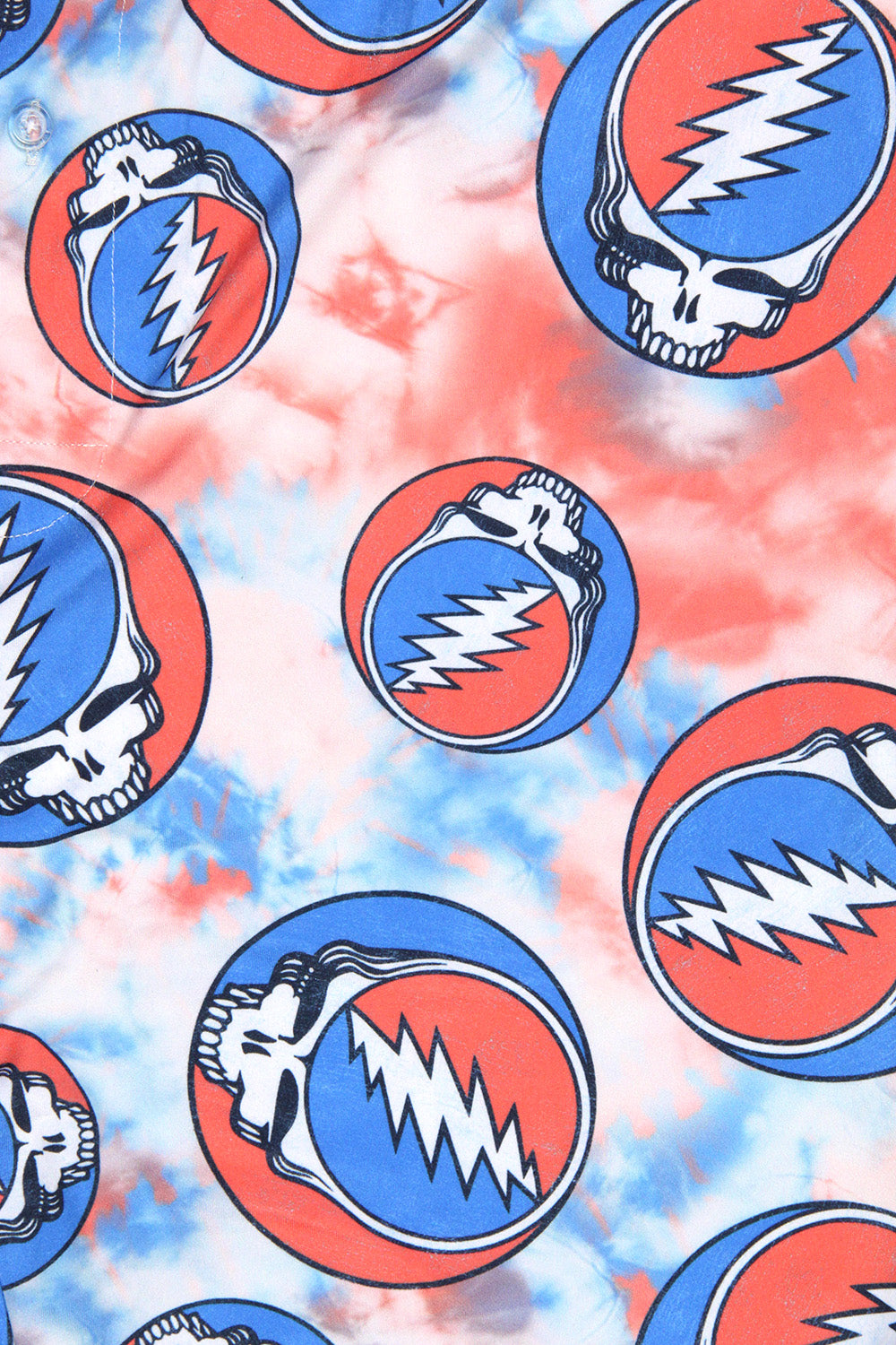 Grateful Dead Men's Allover Steal Your Face Logo Tie Dye Adult Pajama Pants