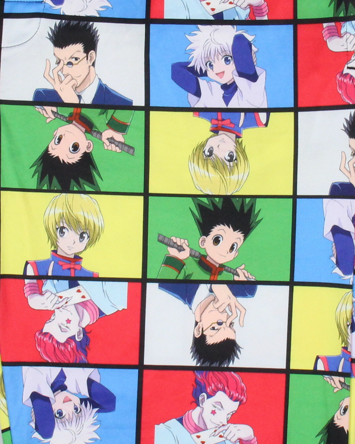 Hunter X Hunter Men's Gon Killua Kurapika Leorio Hisoka Grid Pajama Pants