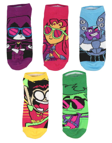 Teen Titans Go! To The Movies Cool Character Ankle Socks 5 PK