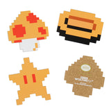 Nintendo Super Mario Bros. Collectors Bundle Gift Set - Figure, Pint Glass, Plate Set, Apron, Coasters