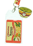 Maruchan Ramen Noodles Lanyard ID Badge Holder With Rubber Charm Pendant