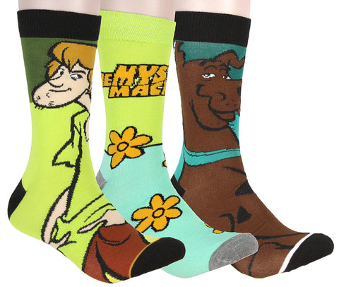 Scooby-Doo! Socks Adult Mystery Machine and Scooby 3 Pack Mid-Calf Crew Socks