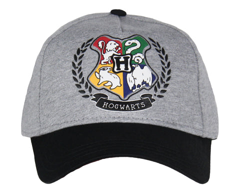 Harry Potter Hogwarts Crest Four House Shield Snapback Hat Youth Size 4-14