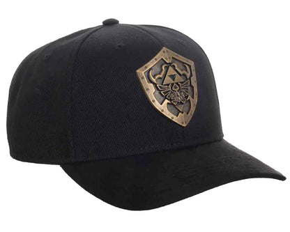 Nintendo Legend of Zelda Hylian Shield Brass Metal Badge Adjustable Snapback Hat