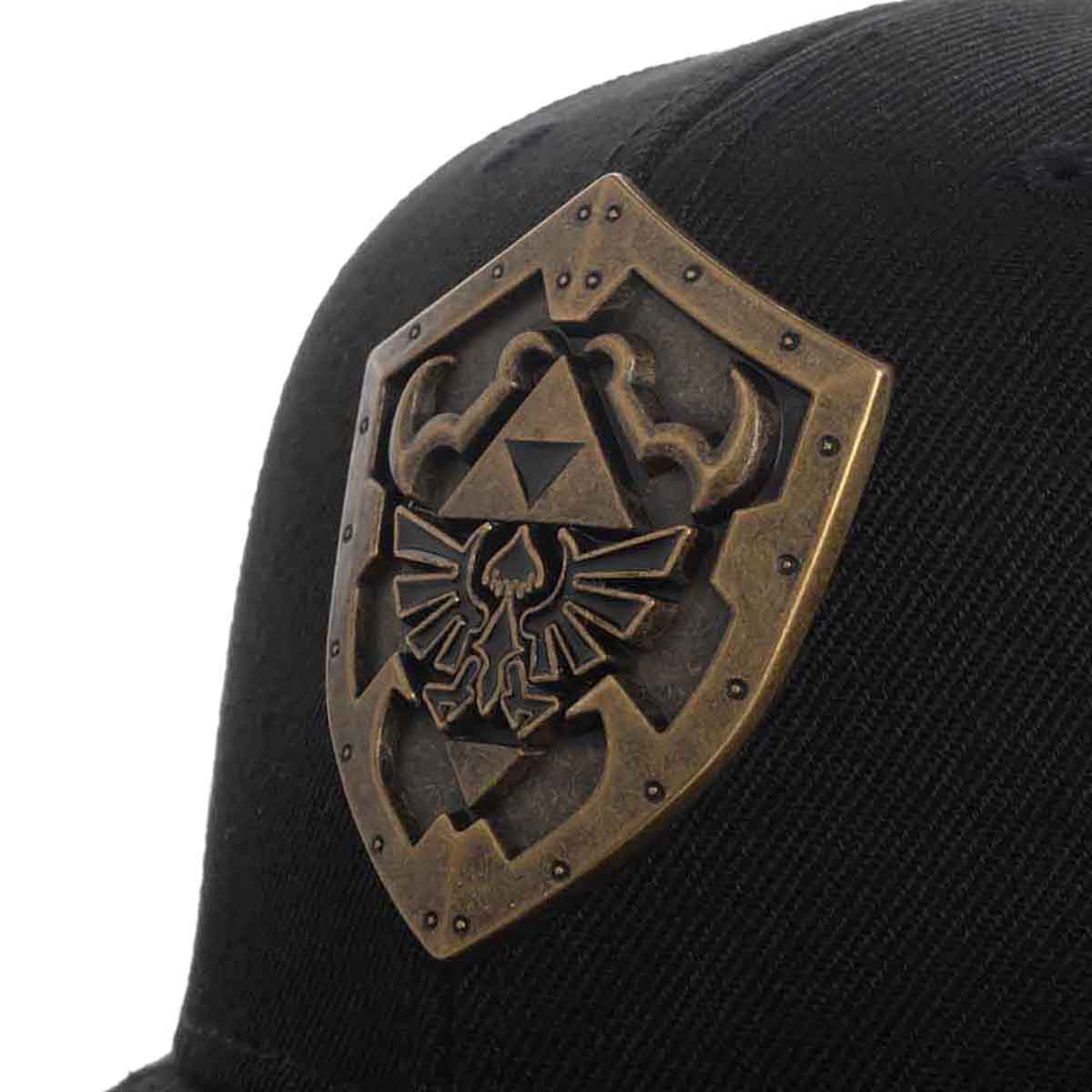 Nintendo Legend of Zelda Hylian Shield Brass Metal Badge Adjustable Snapback Hat