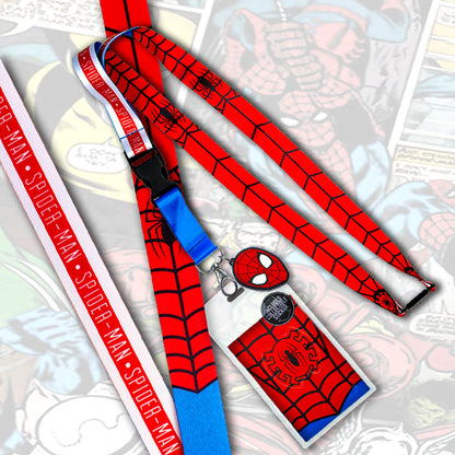 Spider-Man ID Lanyard Badge Holder With 1.5" Charm Pendant